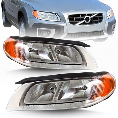 For Volvo S80 / XC70 2008-2011 /V70 2008-11, Headlight Assembly Pair, w/Bulbs