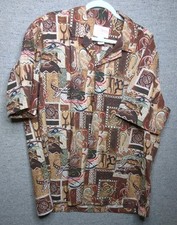 Vintage Palmbrand Made In Hawaii Hawaiian Tiki Island Vibe Button Down Shirt XL