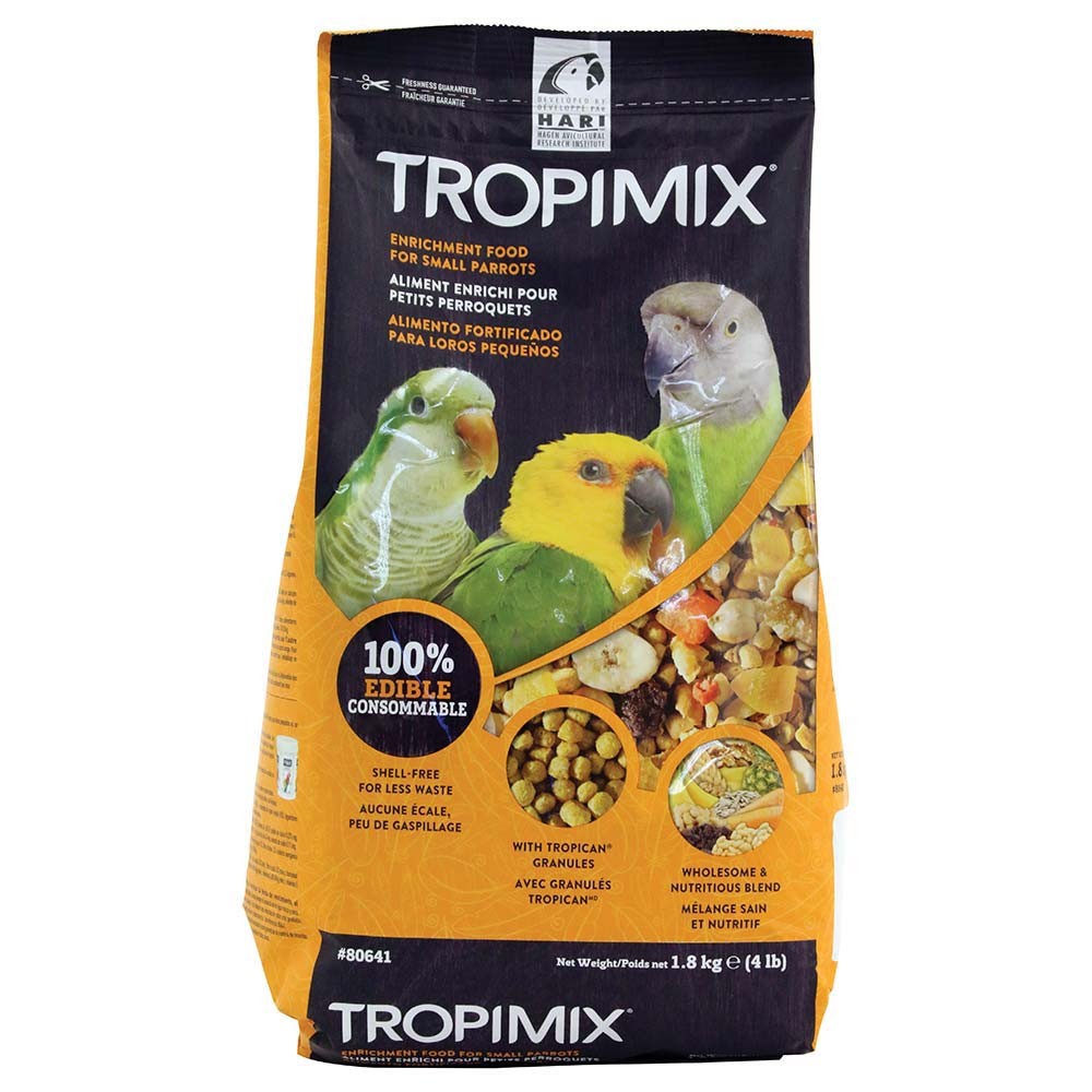 Hagen Hari Tropimix Small Parrot Food Seed Caiques Conures Quakers Meyers 1.8kg