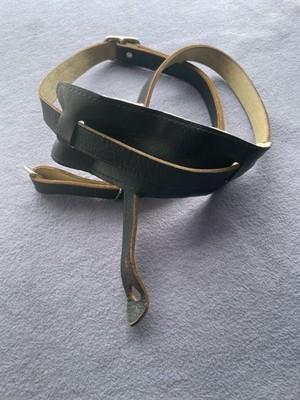Vintage Höfner-style guitar/bass strap black leather 1960s