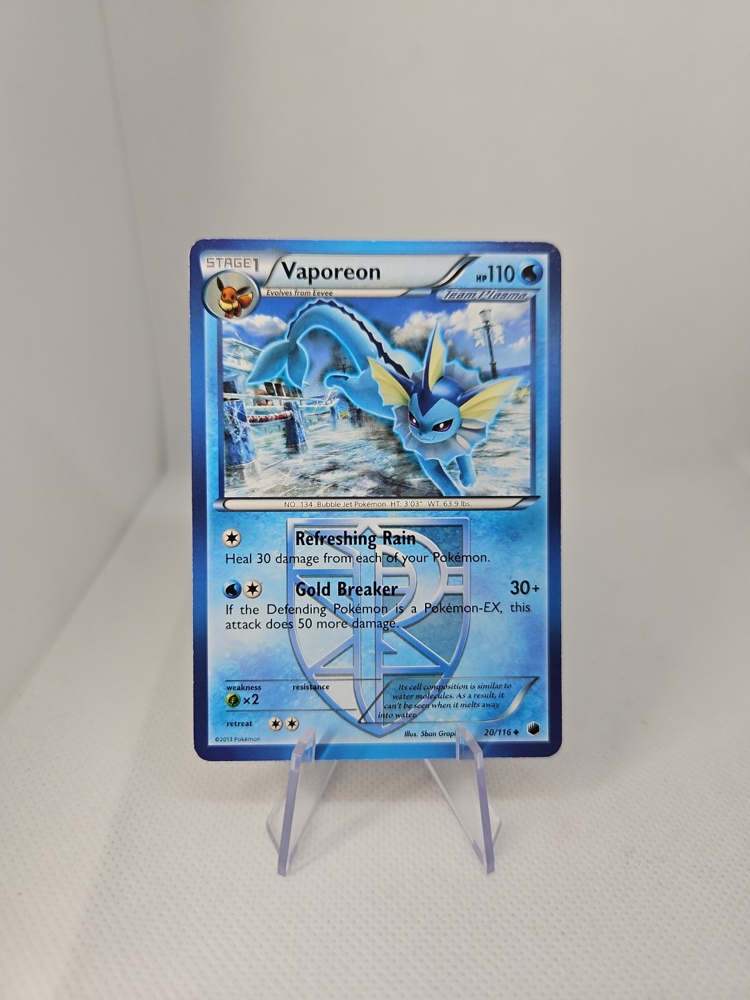 Vaporeon Team Plasma 20/116 Plasma Freeze Regular Pokemon TCG
