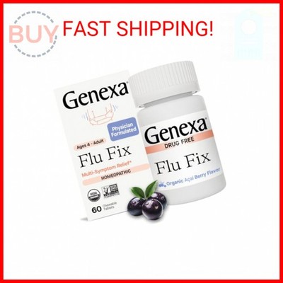Genexa Flu Fix | Multi-Symptom Flu Remedy for Kids & Adults | Relieves Aches, Fe