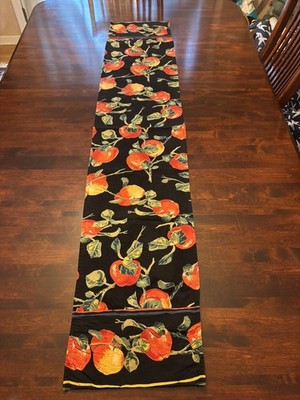 April Cornell Black Apple Table Runner 13.5'' X 67''