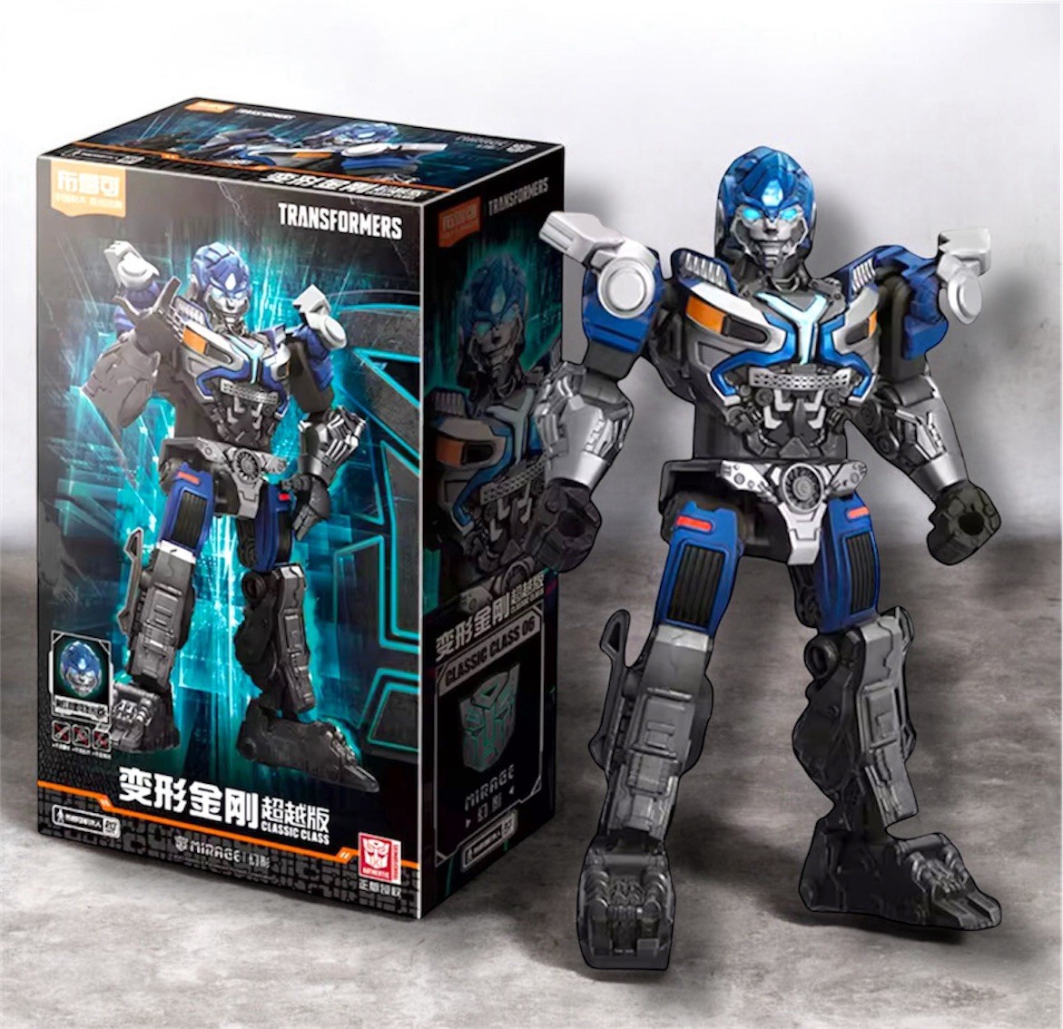 Figurine Transformers Mirage maquette plastique 13 cm robot miniature à monter