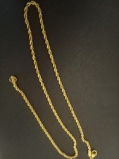18K Yellow Gold plated 0.7mm Box Link Chain Necklace