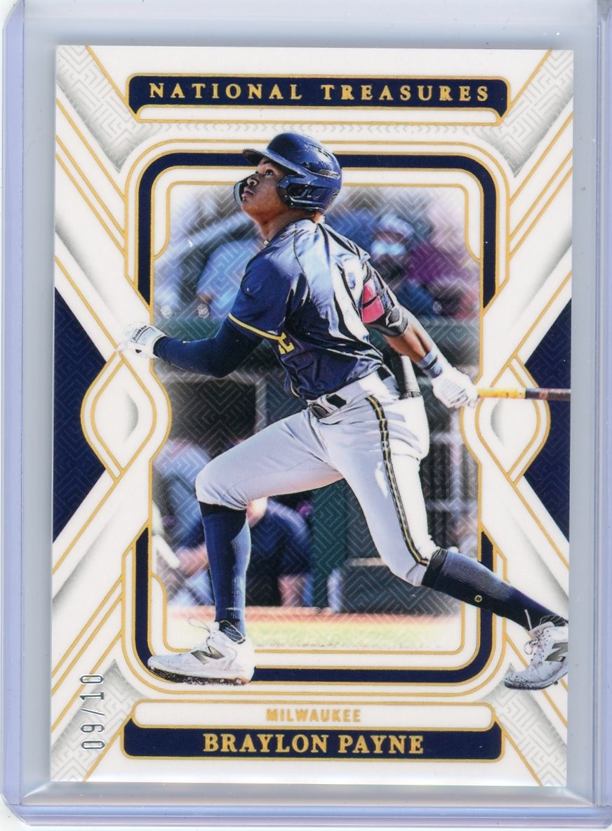 2025 Panini National Treasures #92 Braylon Payne Holo Gold 09/10