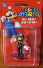 Nintendo Super Mario Bros. Wave 1 2 inch Luigi Mini Figure Brand New 