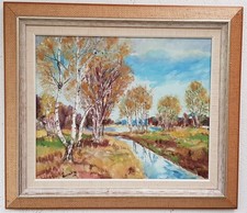 No. 1718 Oil Painting Artwork With Frame Picture Painting Oil Painting Forest Autumn