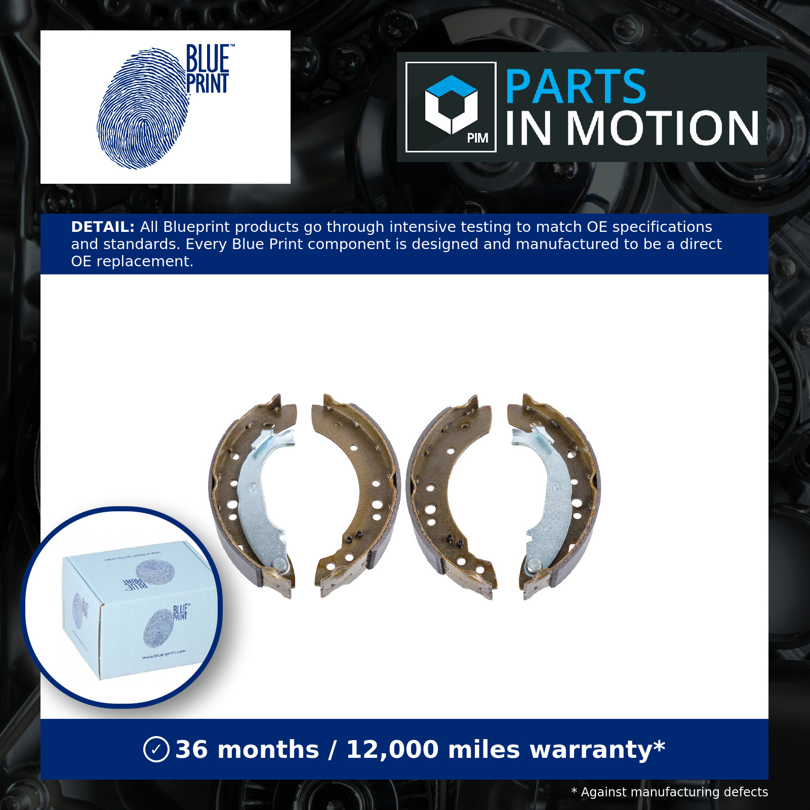 Brake Shoes Set fits CITROEN C3 Pluriel 1.4D 2004 on Blue Print 4241L0 4241L0SK1 - Image 13