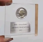 1947 d Washington Silver quarter 25th Anniversary Audio Magazine 1972