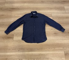 Dolce & Gabbana Dress Shirt Mens 42 16.5 Navy Blue Made Italy 100% Cotton D&G