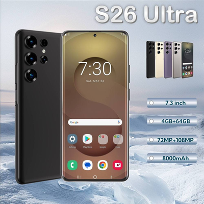 S26 Ultra Unlocked 5G Dual SIM Smartphone 7.3 Inch 4GB+64GB