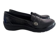 Clarks Collection Ultimate Comfort Patent Loafers Black Women s 6.5 M Slip On