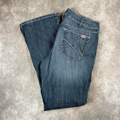 Ariat FR Mid Rise Bootcut Jeans Womens 32R Dark Wash Flame Resistant Denim FR