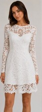 Fashion Nova Dress Floral Lace Long Sleeve Dress, Size Small