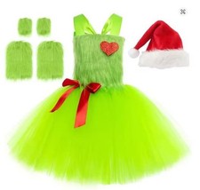 The grinch christmas dress for female kids
