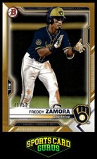 2021 Bowman #BCP-2 Freddy Zamora Chrome Prospects Gold #/50