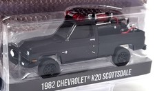Greenlight 1/64 - Chevrolet K20 Scottsdale Pick Up 1982 Black Diecast Model Car