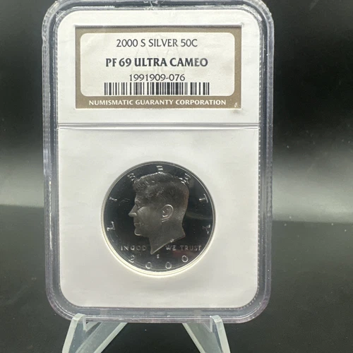 2000 S 50C Silver Kennedy Half Dollar - PF 69 ULTRA CAMEO