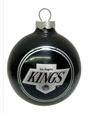 New Vintage 1990 Topperscot NHL Los Angeles Kings Glass Ball Hockey Ornament