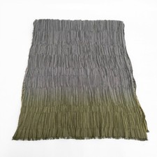 JURGEN LEHL J0154ESF70 Silk Blend Pleated Scarf stole Gray green 5-0825G  