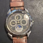 AB99 VINTAGE PULSAR SEIKO TRIPLE DATE MOON PHASE QUARTZ MEN'S WATCH UNTESTED***
