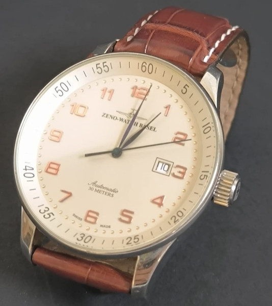 ZENO-WATCH BASEL - P554/3 Automatic - Swiss made - Leather Strap - With box