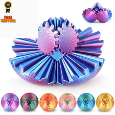 Gear Ball Fidget Toys Steampunk Sphere Stress Dia. 2.5", Ombre Purple