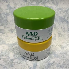 Nads Natural Hair Removal Gel & Natural Sugar Wax 6oz - Lot of 2