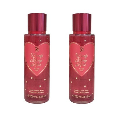 2 New Victoria s Secret Lovely Berry Rose Fragrance Body Mist Spray 8.4 oz
