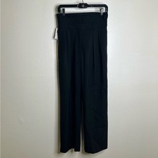 NWT Aritzia Babaton Black Wool Bureau Trouser Pant Size 2
