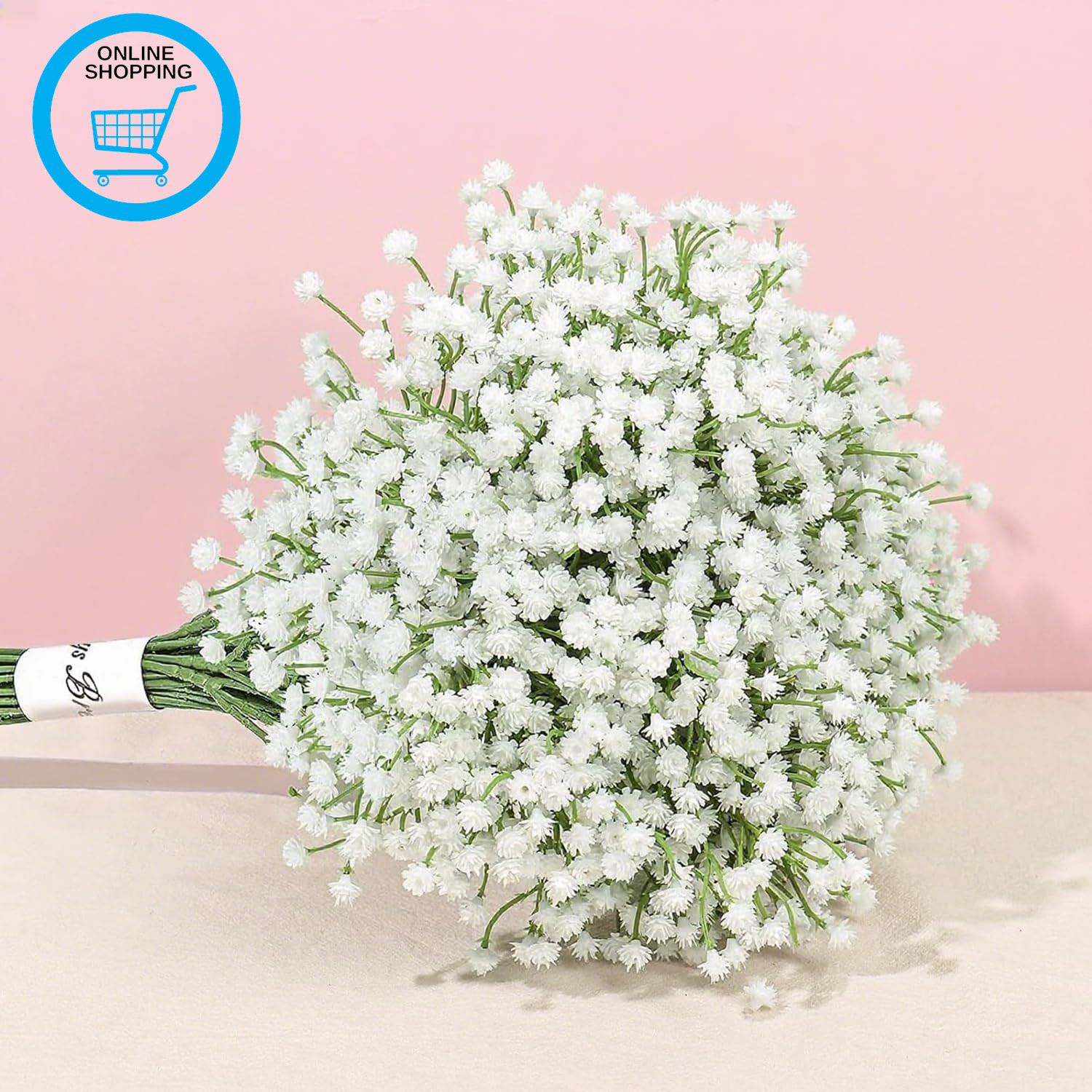 6 Pcs Artificial Flowers, Faux Flowers Real Touch Gypsophila Artificial Flowers