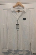 Armani Exchange Men Shirt, White, Regular Fit, Size 2XL