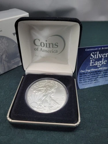 2013 American Silver Eagle 1 oz .999 Fine Silver Coin w/ Box & COA