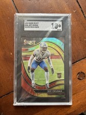 2020 Panini Select Jeff Okudah Tie Dye Prizm 20/25 SSP SGC 10 Lions Texans #86