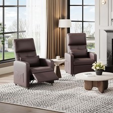 Power Recliner Chair Electric PU Leather Sofa w/ USB Port Tall Back Side Pockets