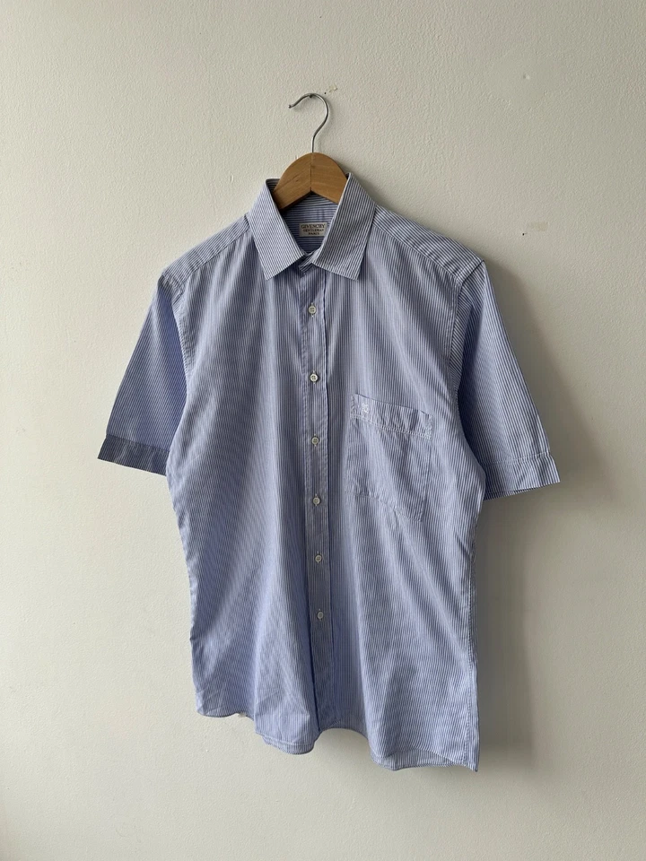 Givenchy Men Cotton Striped Short Sleeve Button Up Shirt size M - Image 3 of 4