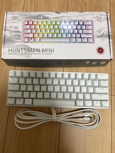 Razer Huntsman Mini White 60% Keyboard Red Switch JP Used