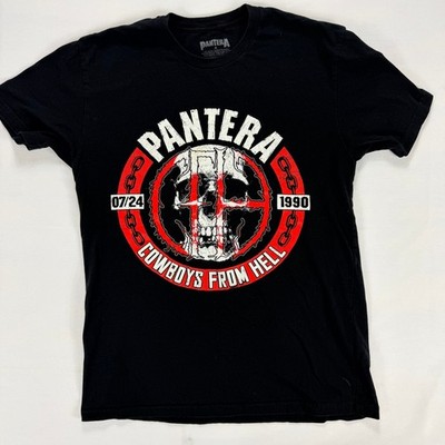Pantera Cowboys From Hell Skull Graphic T Shirt Mens Size Medium Black