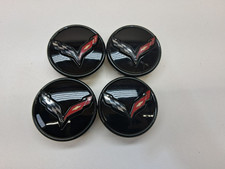 2014-2019 Chevrolet Corvette C7 Glossy Black Wheel Center Cap Rim Oem