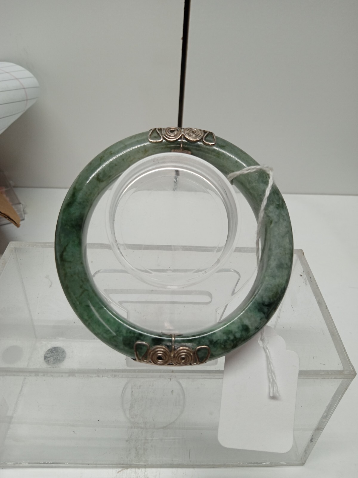 Natural Green Jadeite Jade Bangle Bracelet for Women-image