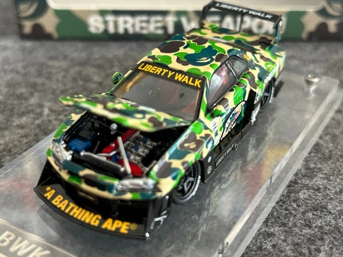 SW 1:64 Camo Skyline GTR ER34 Tokyo Custom Sports Model Diecast Metal Car - Picture 9 of 10