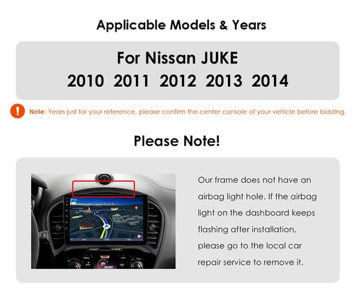 AutoRadio Stereo Für Nissan Juke 2010-2014 Android 13 GPS Navi Carplay 32GB WIFI - Bild 4 von 20