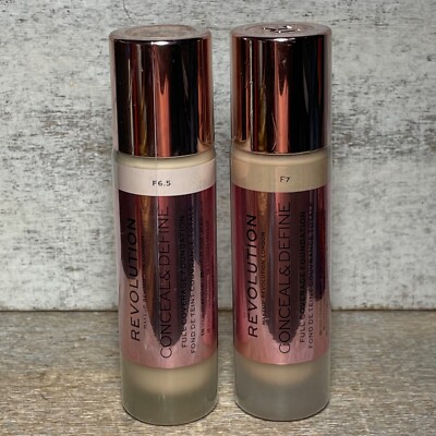 Makeup Revolution Conceal & Define Full Coverage Foundation F6.5, F7 YOU CHOOSE!