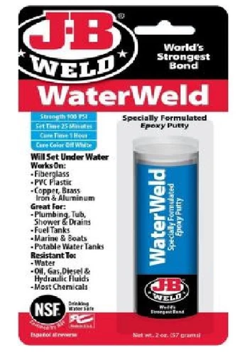 JB Weld WaterWeld Specially Formulated Epoxy Putty Seal Plug Leaks & Patch Holes