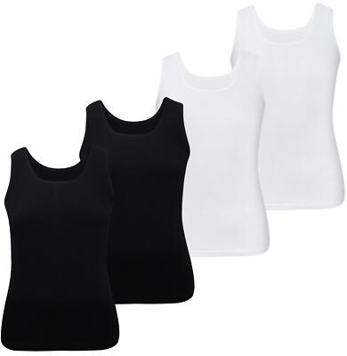 2 ladies' undershirt 100% cotton underwear shirt tank top 38 40 42 44 46 48