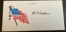 AL WORDEN NASA Astronaut APOLLO 15 Autographed Signed Card MOON LANDING FreeShip