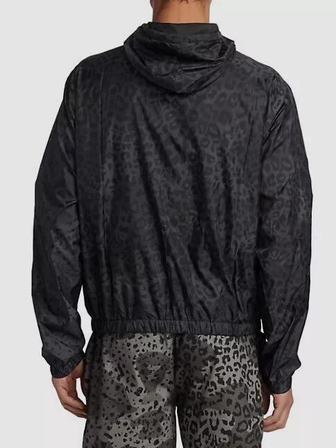 $298 Stampd Men's Black Shadow Leopard Logo Windbreaker Jacket $298 Stampd Men's Black Shadow Leopard Logo Windbreaker Jacket