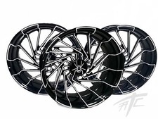 SPYDER 18" BLACK CONTRAST CUT MAYHEM WHEELS (3) 2015-2020 CAN-AM SPYDER