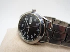 Vintage Seiko Quartz 7N43-9070 Black Dial Watch Day / Date Original Bracelet